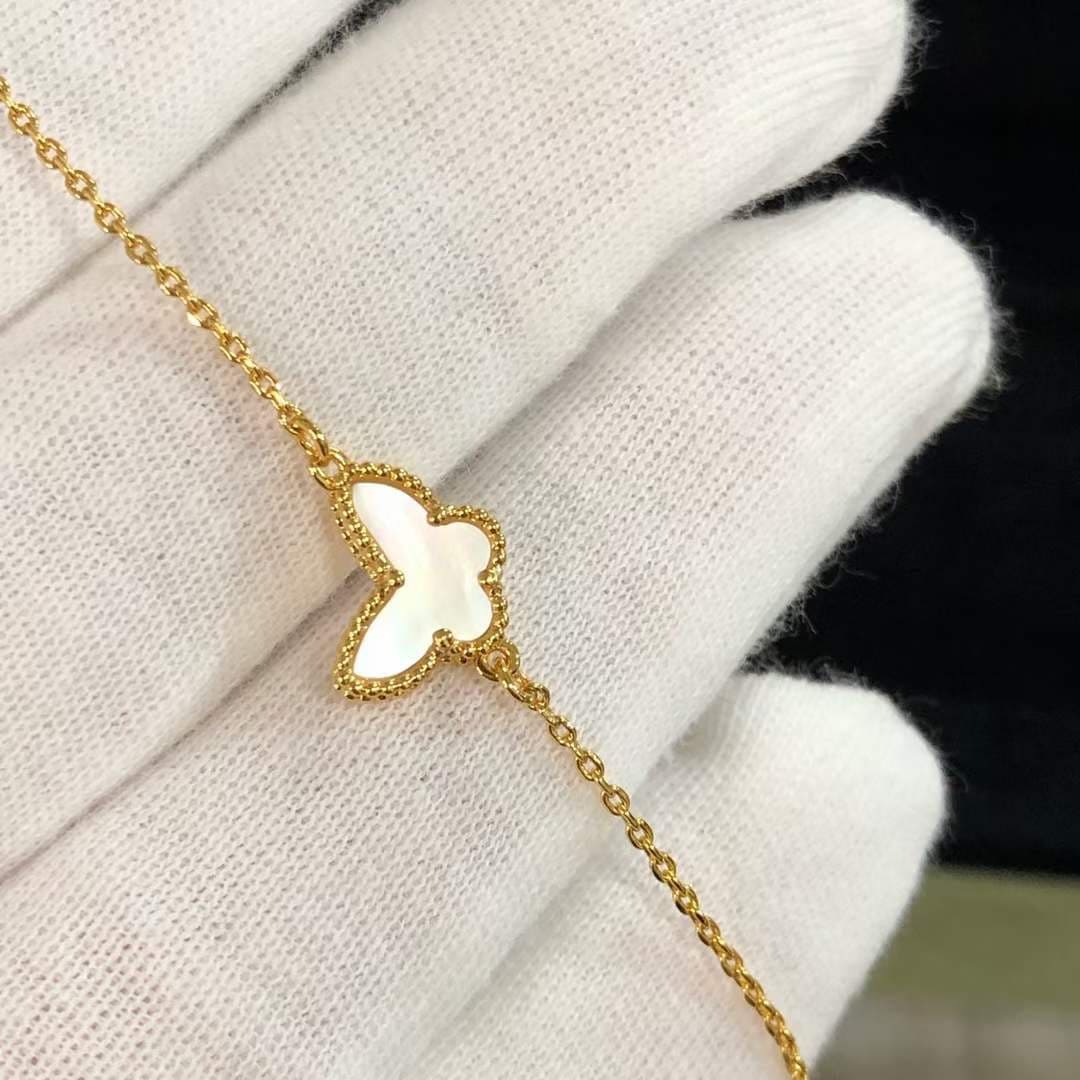 18K Celestial Lucky Alhambra Butterfly Pendant Bracelet