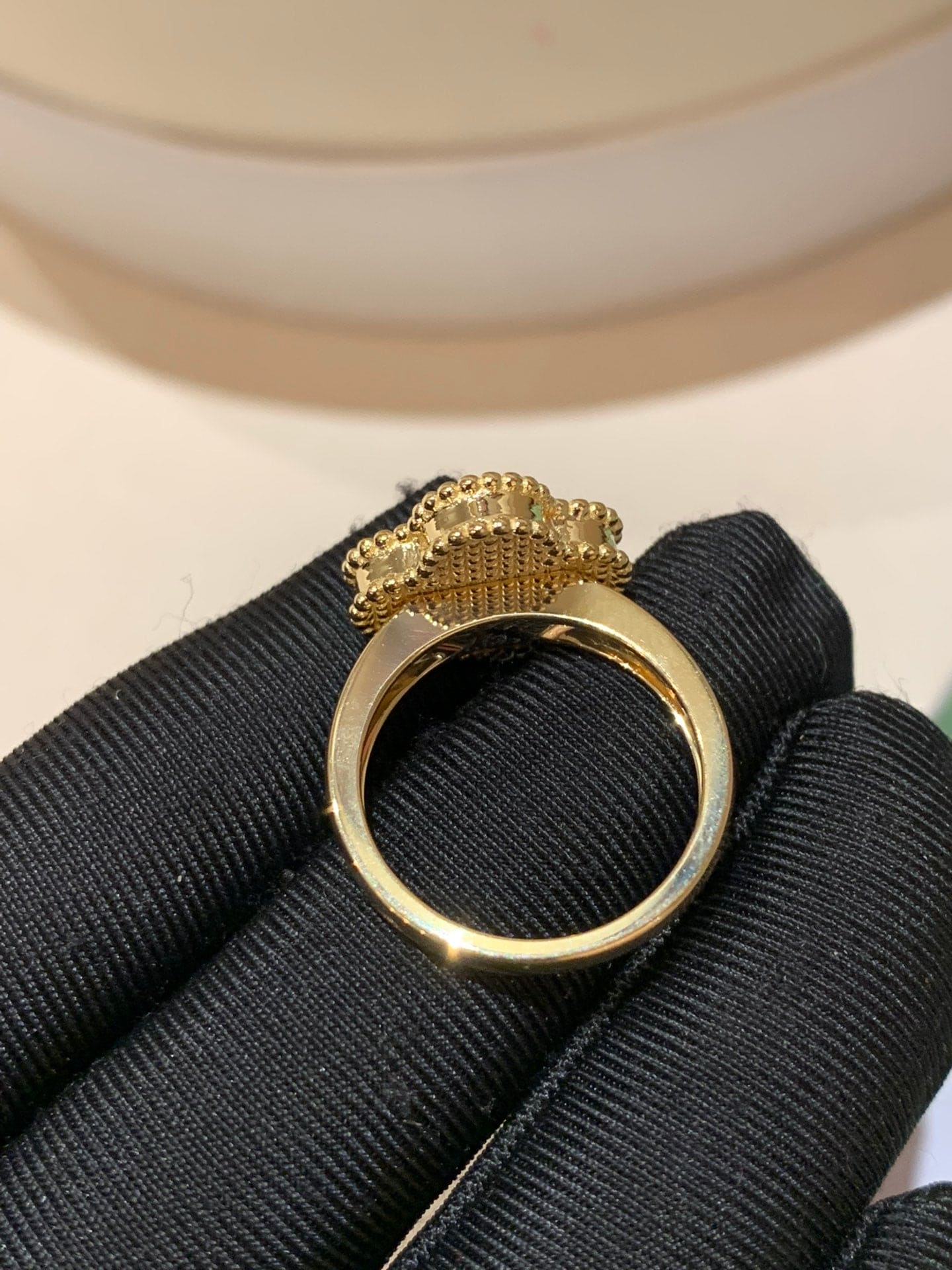 18K Celestial Vintage Alhambra Black Ring