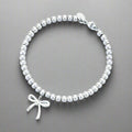 18K Celestial T Bow Charm Bead Bracelet