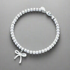 18K Celestial T Bow Charm Bead Bracelet