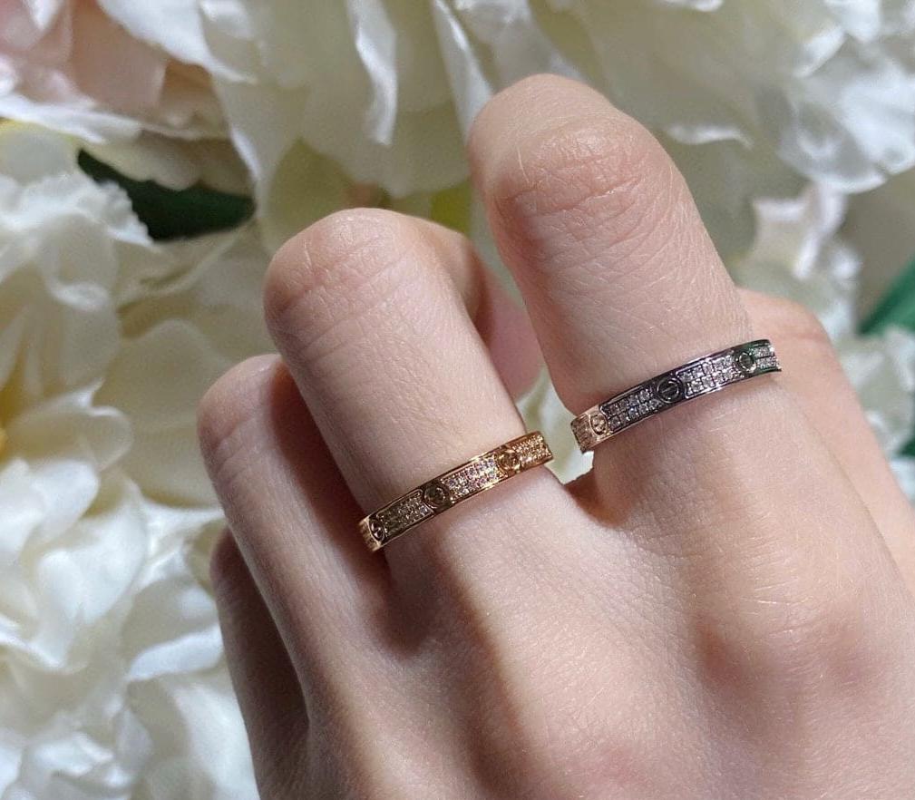 18K Celestial Love Diamond-Paved 3mm Ring