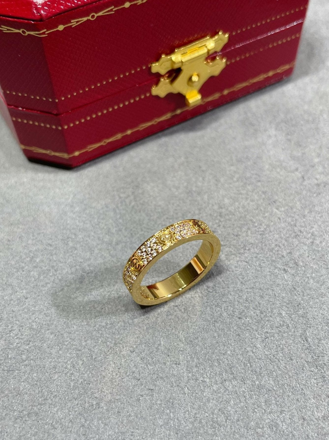 18K Celestial Love Diamond-Paved 3mm Ring