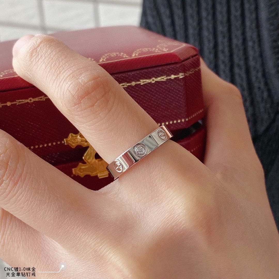 18K Celestial Love Wedding One Diamond Ring
