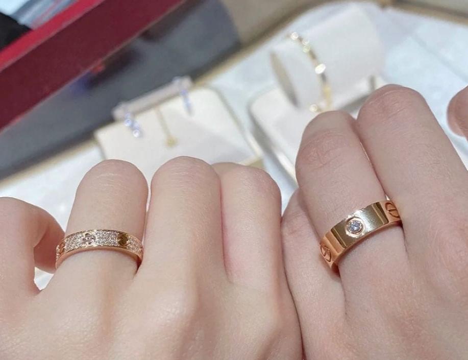 18K Celestial Love Wedding Three Diamonds Ring