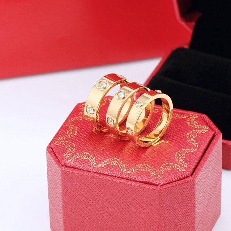 18K Celestial Love Wedding Eight Diamonds Ring