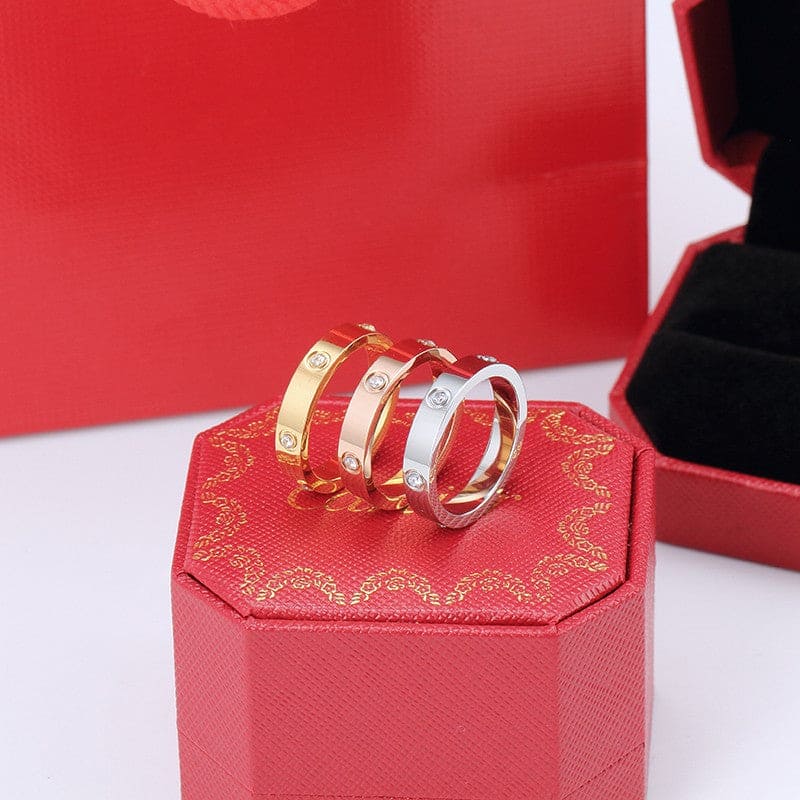 18K Celestial Love Wedding Eight Diamonds Ring
