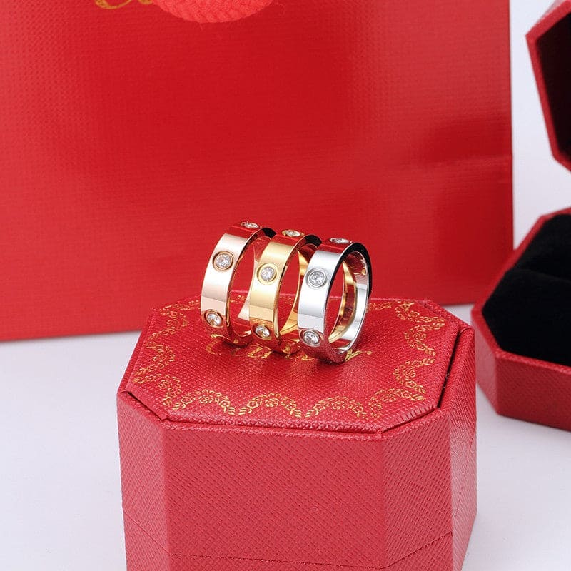 18K Celestial Love Wedding Eight Diamonds Ring