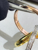 18K Celestial Trinity Pave Diamond Ring