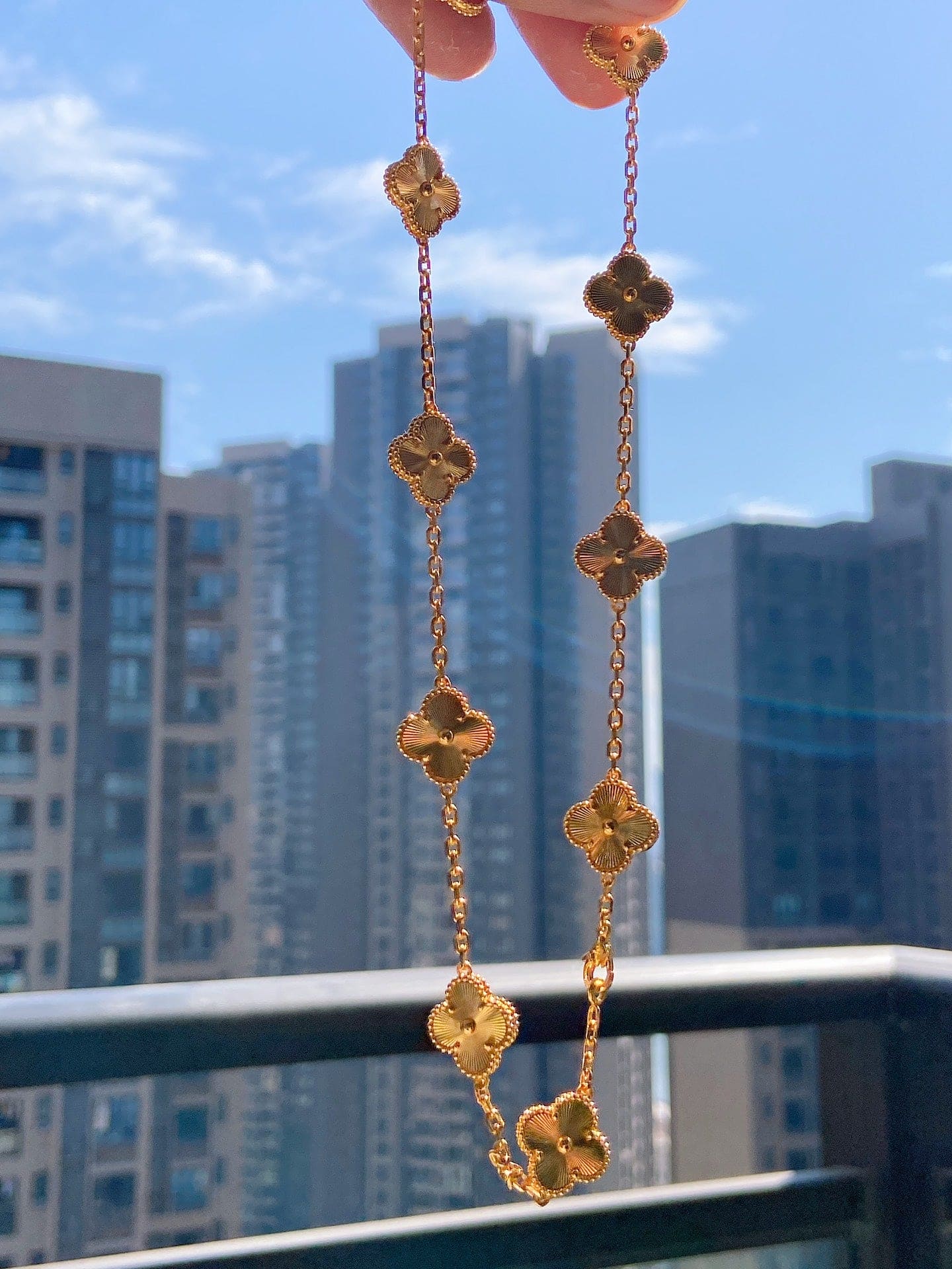 18K Celestial Vintage Alhambra 10 Motifs Necklace