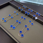 18K Celestial Vintage Alhambra Blue 10 Motifs Necklace