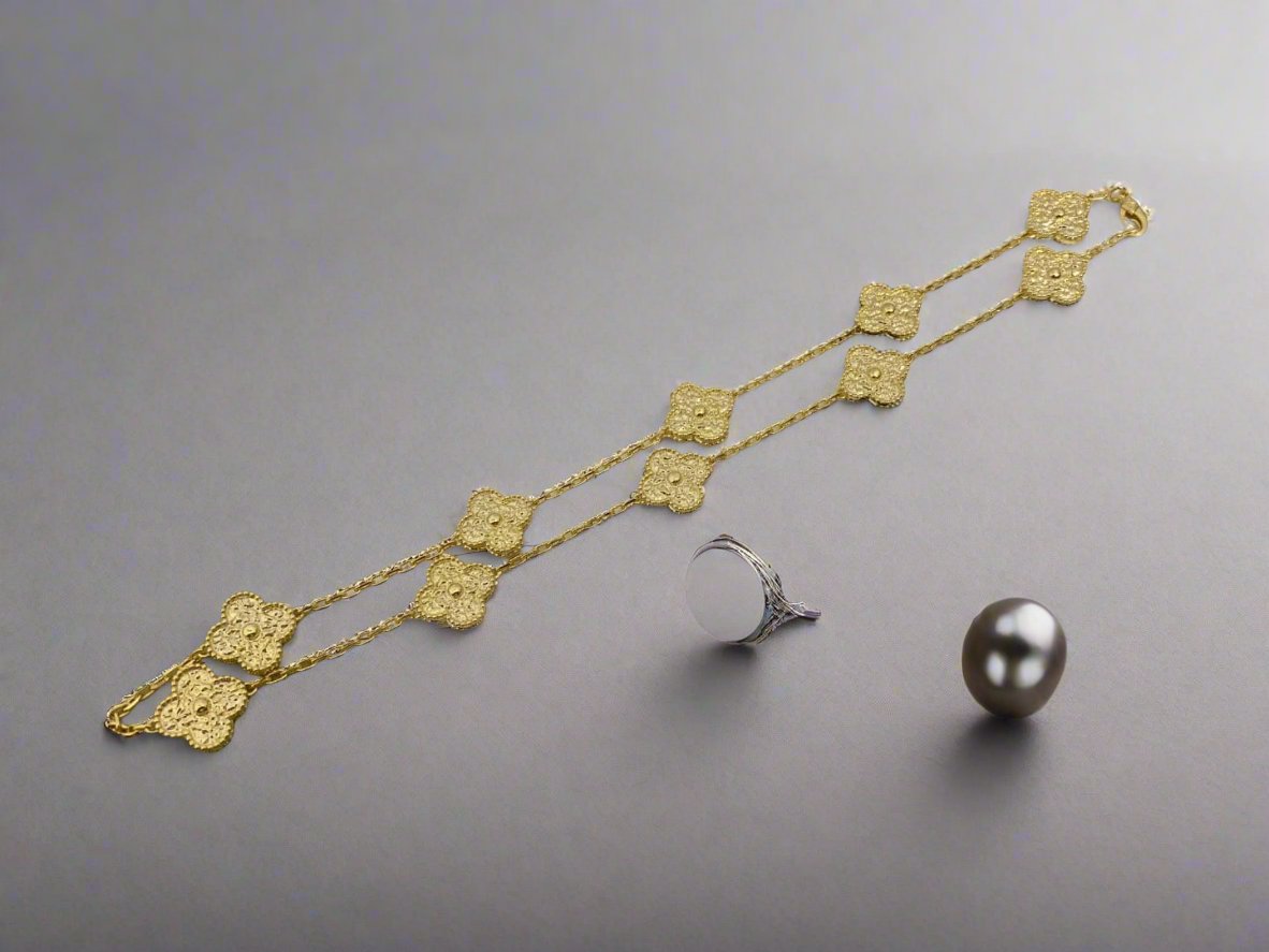 18K Celestial Vintage Alhambra 10 Motifs Necklace