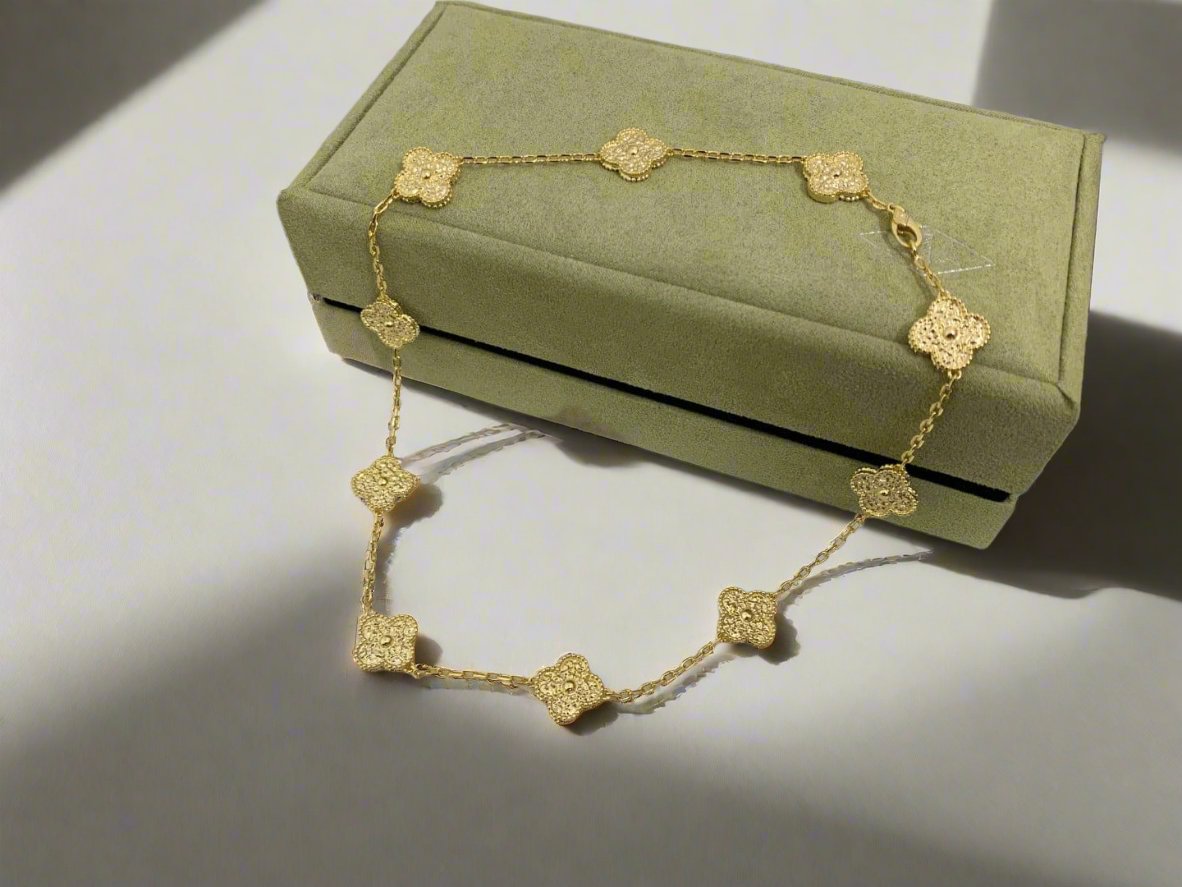 18K Celestial Vintage Alhambra 10 Motifs Necklace