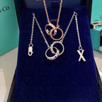 18K Celestial T Atlas X Closed Interlocking Pendant Necklace