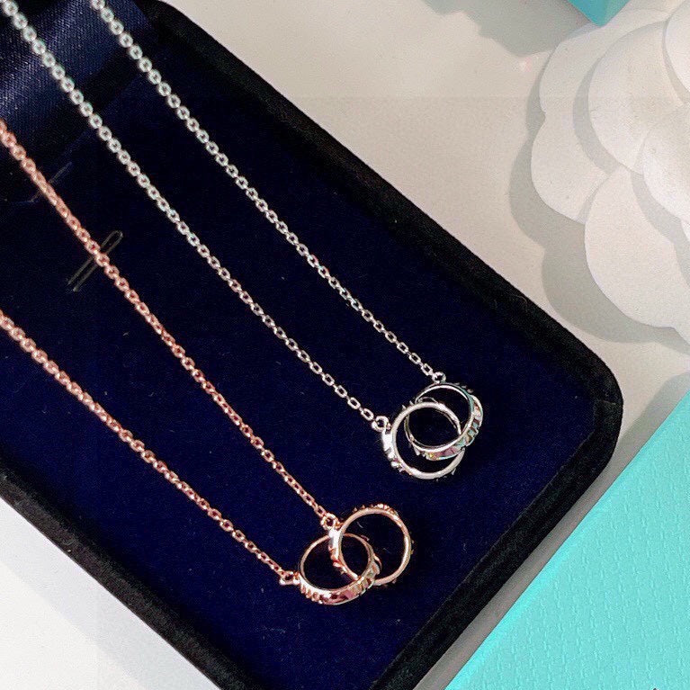 18K Celestial T Atlas X Closed Interlocking Pendant Necklace