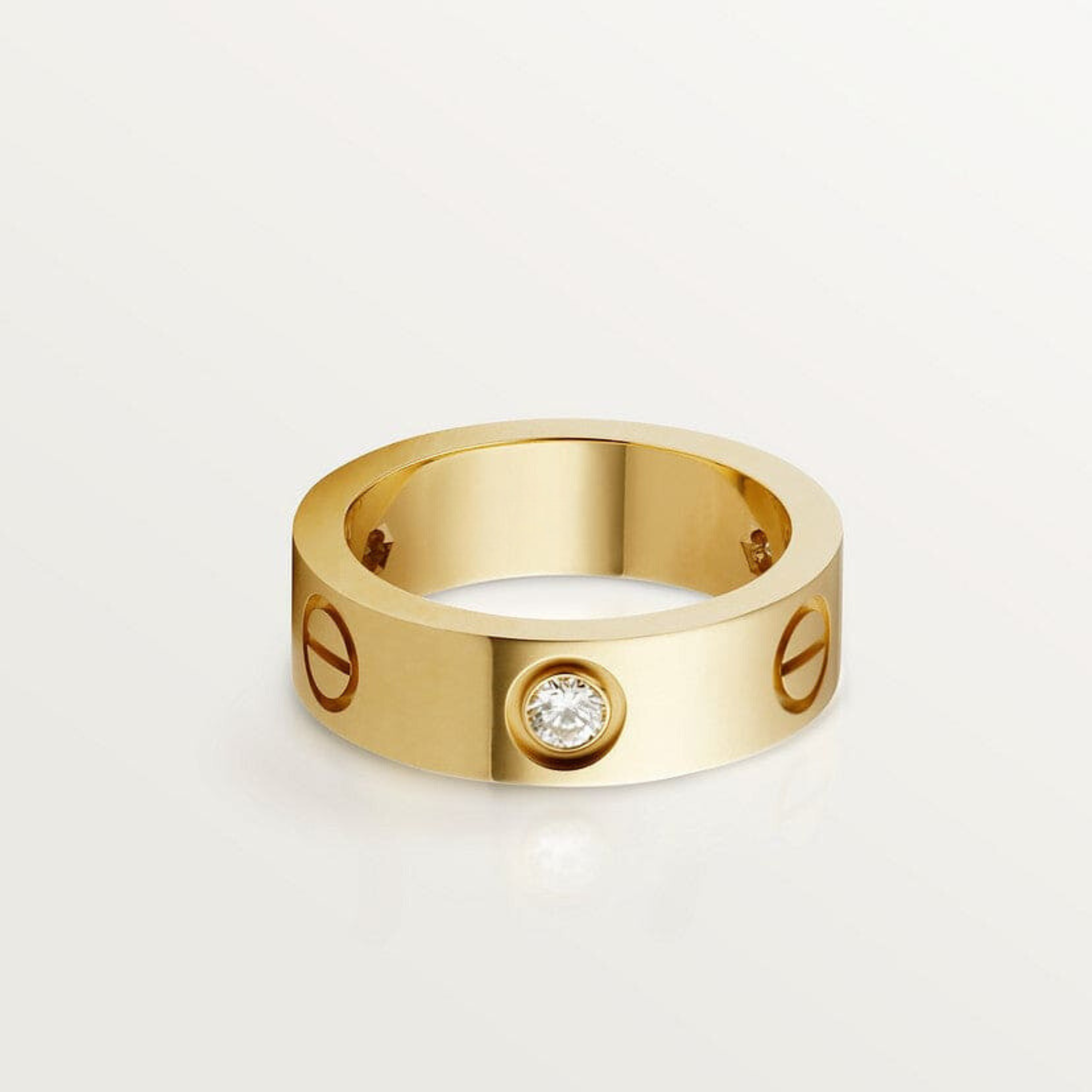 18K Celestial Love Wedding Three Diamonds Ring