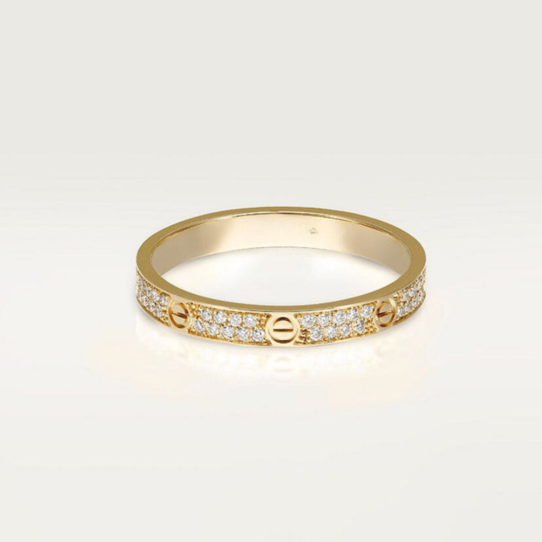 18K Celestial Love Diamond-Paved 3mm Ring