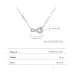 Eternal Love Mobius Heart CZ Necklace – Romantic 925 Sterling Silver Jewelry