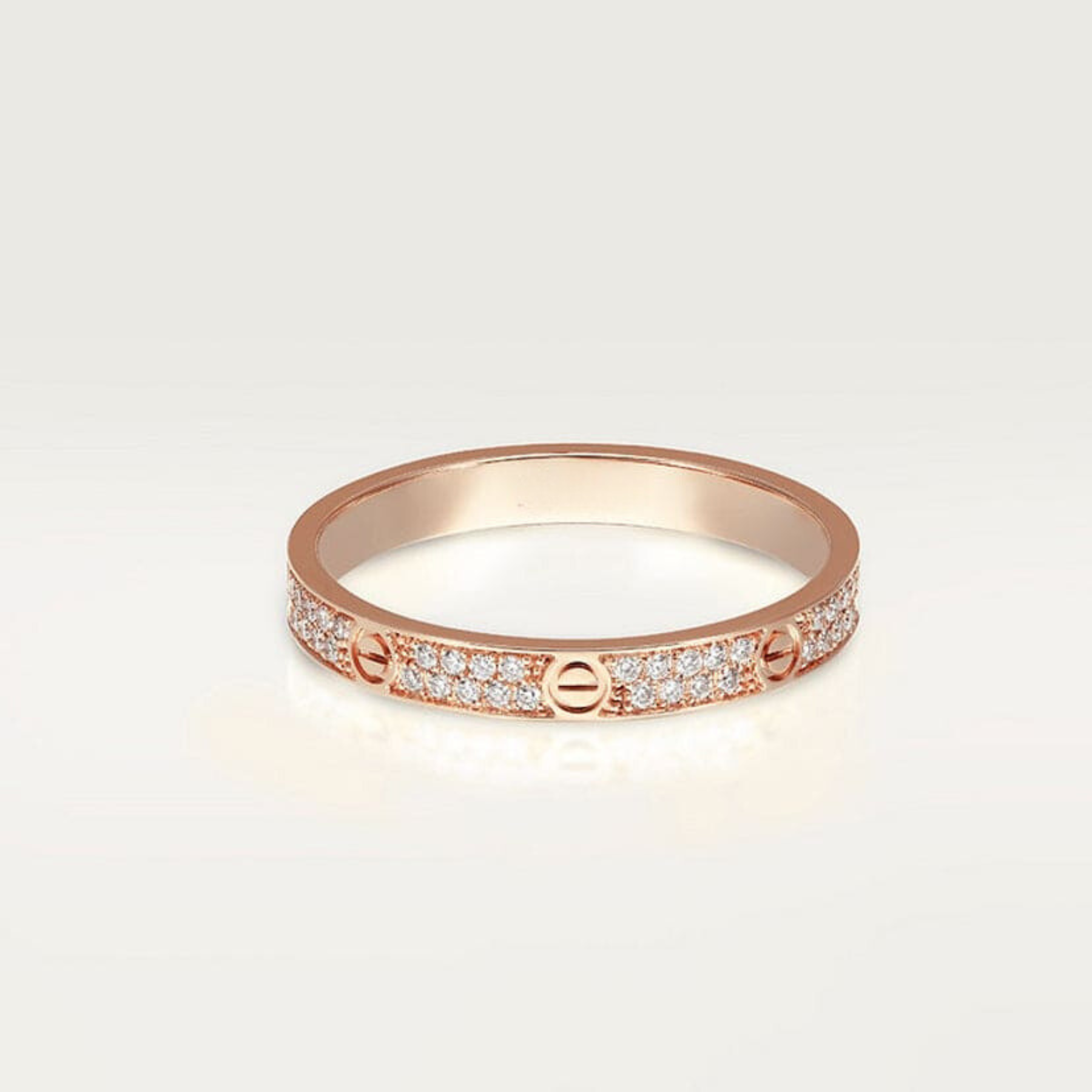 18K Celestial Love Diamond-Paved 3mm Ring