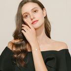 Elegant Clear CZ Charm Bracelet – 925 Sterling Silver Fine Jewelry