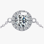 Elegant Clear CZ Charm Bracelet – 925 Sterling Silver Fine Jewelry