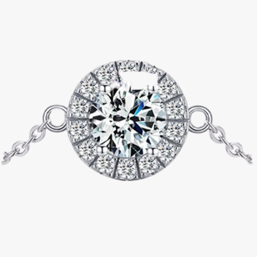 Elegant Clear CZ Charm Bracelet – 925 Sterling Silver Fine Jewelry