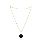 18K Magic Alhambra One Motifs Black Necklace