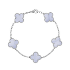 18K Vintage Alhambra Five Motifs Chalcedony Bracelet