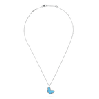 18K Celestial Sweet Alhambra Blue Butterfly Necklace