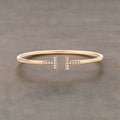 18K Celestial T Diamond Wire Bracelet