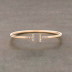 18K Celestial T Diamond Wire Bracelet