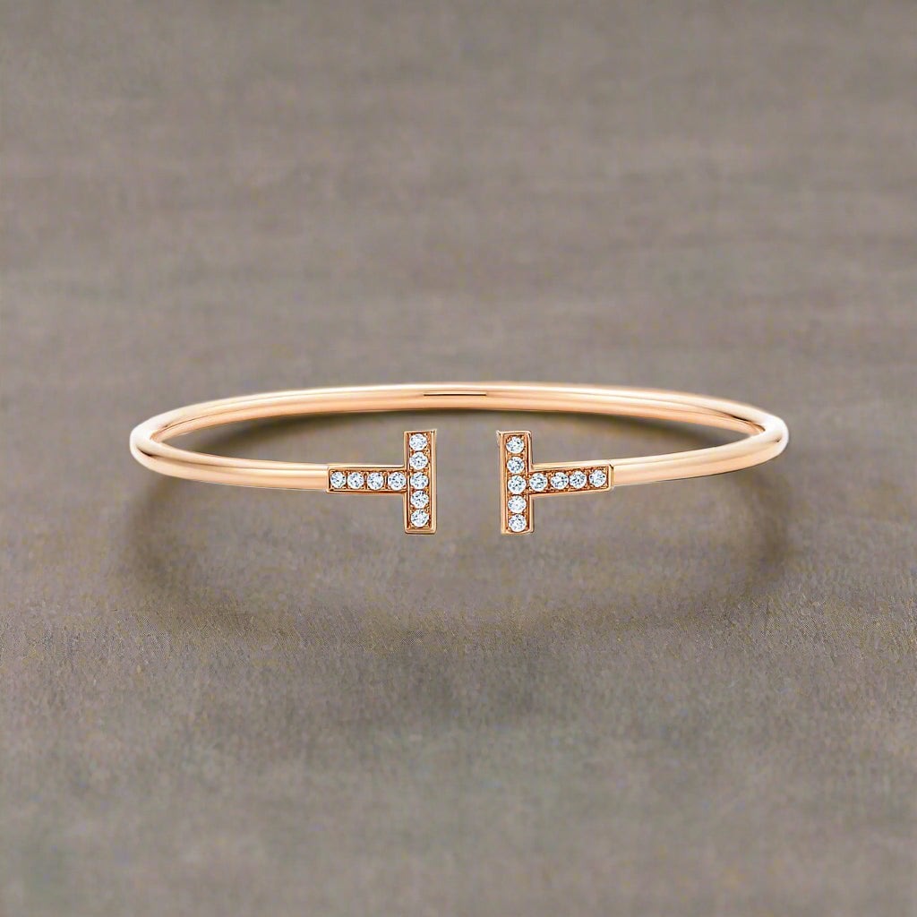 18K Celestial T Diamond Wire Bracelet