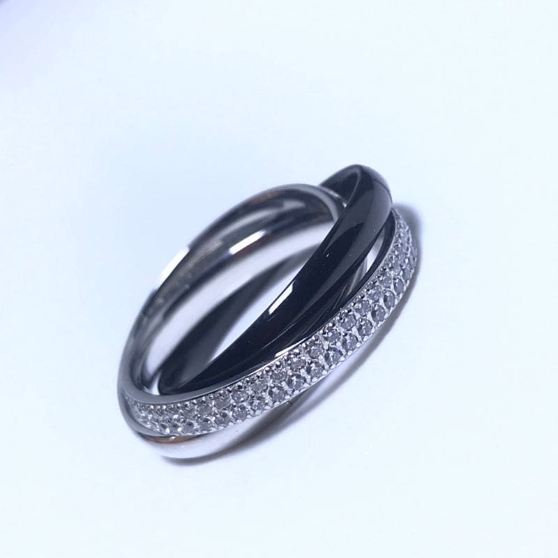 18K Celestial White Gold Ceramic Ring