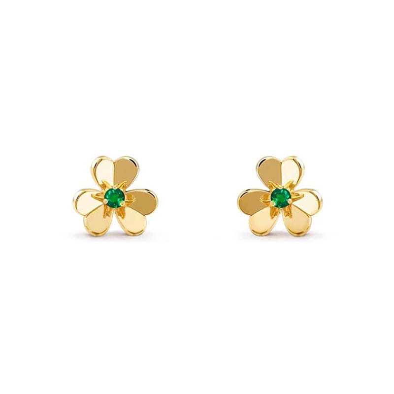 18K Celestial Frivole Mini Emerald Earrings
