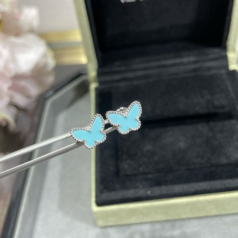 18K Celestial Sweet Alhambra Butterfly Stud Earrings