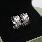 18K Celestial Perl̩e Clovers Hoop Earrings