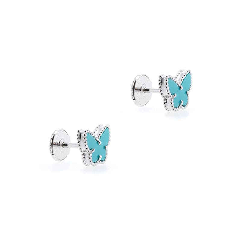 18K Celestial Sweet Alhambra Butterfly Stud Earrings