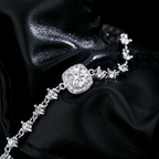 Luxury Moissanite Halo Bracelet – 0.8CT D Color 925 Sterling Silver