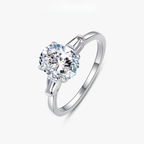 Luxury Oval Clear CZ Ring – 925 Sterling Silver