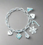 18K Celestial T Christmas Tag Bracelet