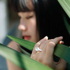 ELVORIA 8mm Moissanite Ring GRA ELVDA11 – Platinum Plated 925 Sterling Silver