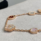 18K Celestial Lucky Spring Five Motifs Clover Bracelet