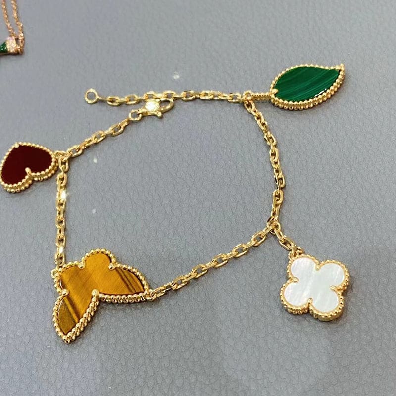 18K Celestial Lucky Alhambra Four Motifs Clover Bracelet