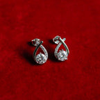 ELVORIA Morning Dew Moissanite Stud Earrings 5mm – Platinum Plated 925 Sterling Silver (GRA Certified)