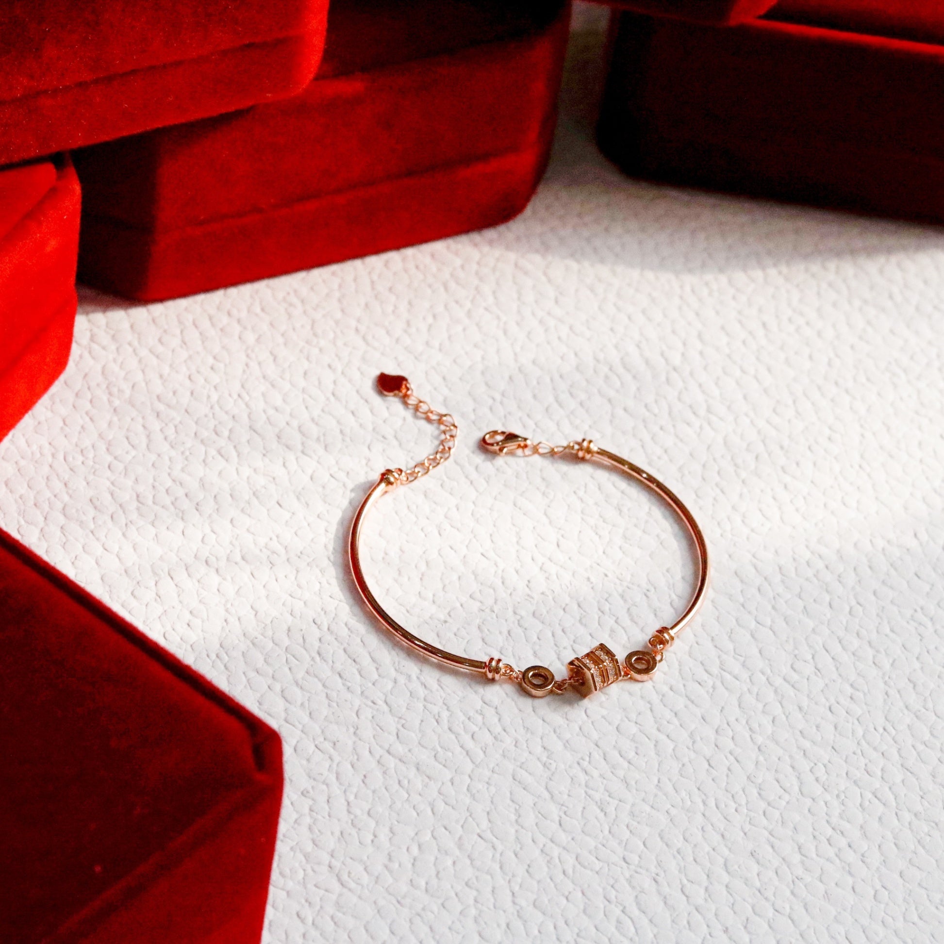 ELVORIA Elegant Bracelet – 18K Rose Gold Plated 925 Sterling Silver