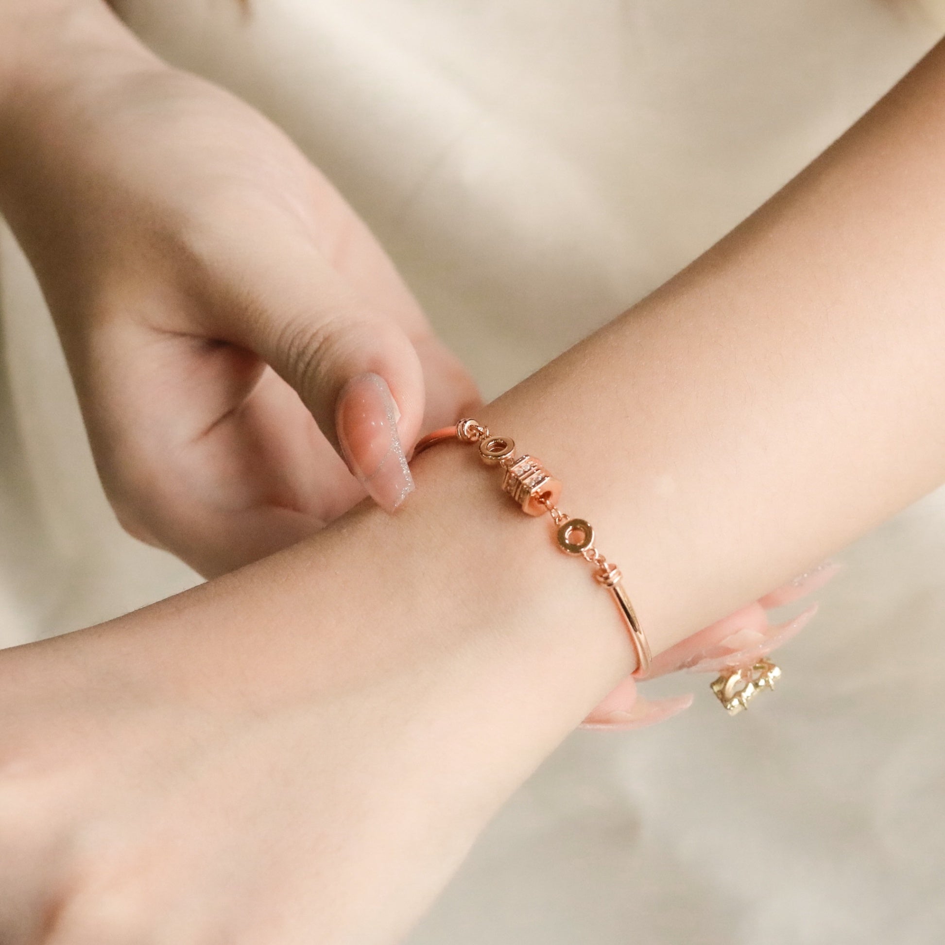 ELVORIA Elegant Bracelet – 18K Rose Gold Plated 925 Sterling Silver