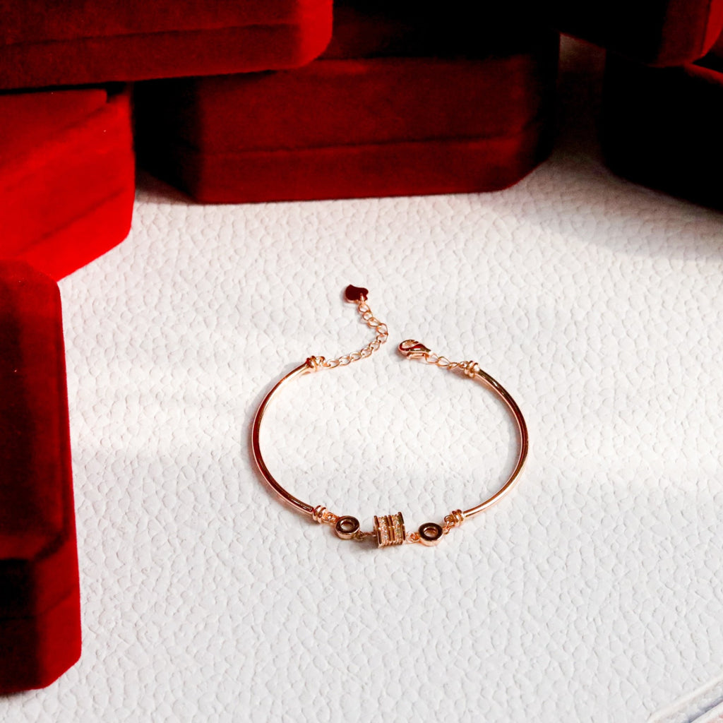 ELVORIA Elegant Bracelet – 18K Rose Gold Plated 925 Sterling Silver