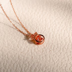 ELVORIA Tiara Dancing Stone Necklace – Platinum Plated 925 Sterling Silver