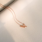 ELVORIA Fondness Heart Necklace – 18K Rose Gold & Platinum Plated 925 Sterling Silver