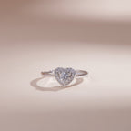 ELVORIA 4mm Moissanite Ring GRA ELVDA94 – Platinum Plated 925 Sterling Silver (Adjustable)