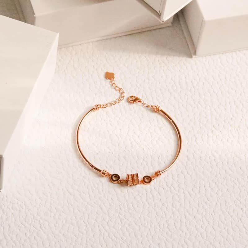 ELVORIA Elegant Bracelet – 18K Rose Gold Plated 925 Sterling Silver